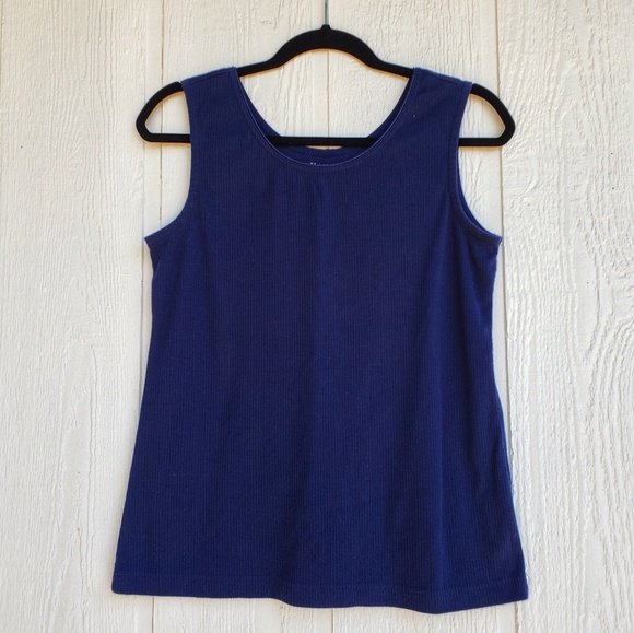 Classic Elements Tops - Navy Blue Tank Top